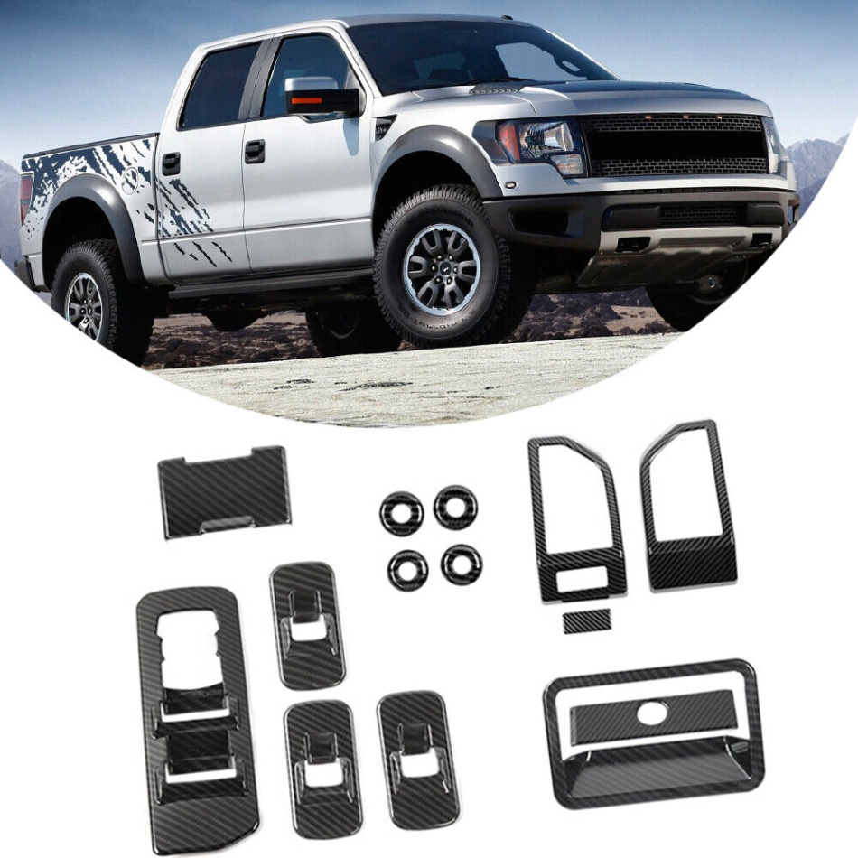 accessories for f150 ford Bulan 2 Carbon Fiber Interior Accessories Cover Trim Kit For Ford F F-  -,pcs