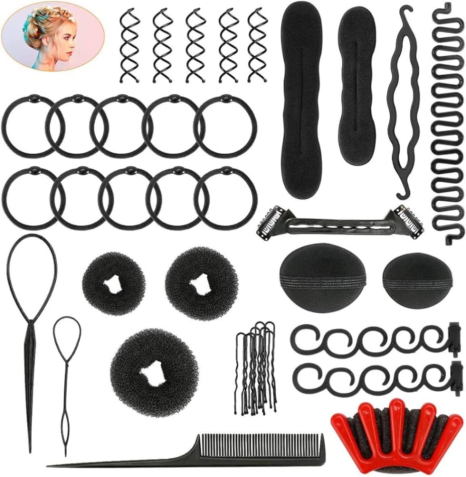 accessories for hair stylists Bulan 2  Pcs Hair Styling Kit Set Number-one DIY Hair Accessories Fashion Hair  Styling Tools Hair Modelling Tool Kit Hairdress Kit Magic Simple Fast  Spiral