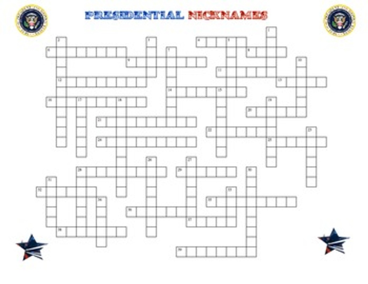accessory for early us presidents crossword Bulan 3 Hands on History-U.S