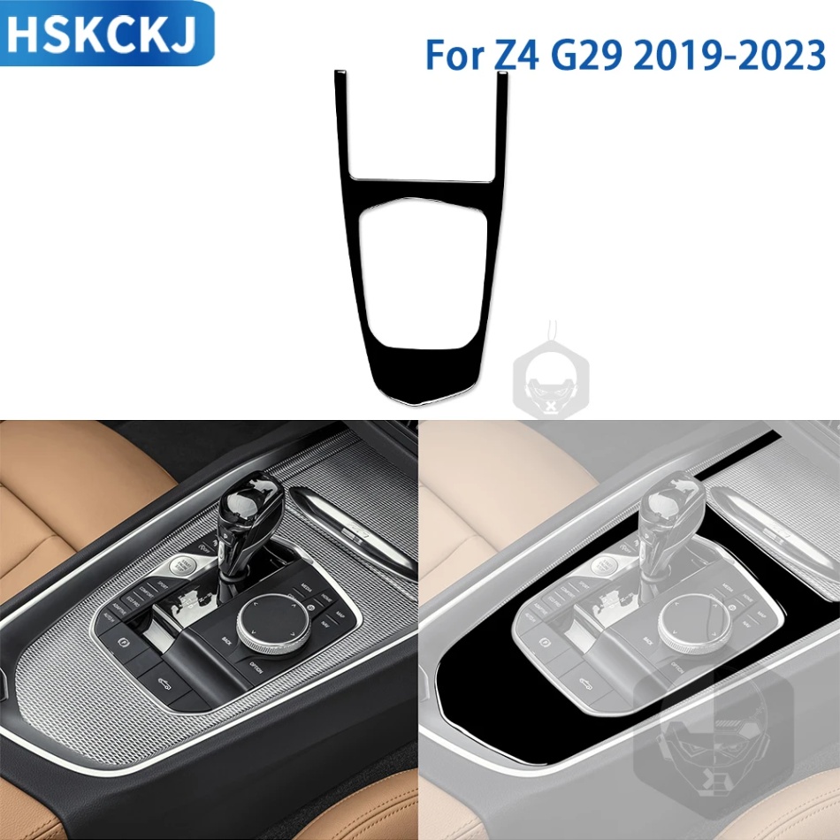 bmw z4 accessories Bulan 5 For BMW Z G     Accessories Gloss Black Plastic Car  Interior Central Control Gear Panel Trim Sticker