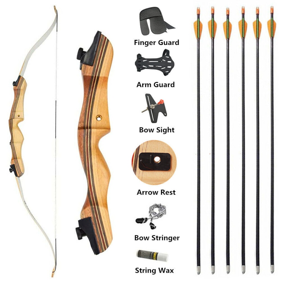 bow arrow accessories Bulan 5 Kid Recurve Bow Arrow Arrow Rest -lbs Youth Wooden Archery Practice  Shooting
