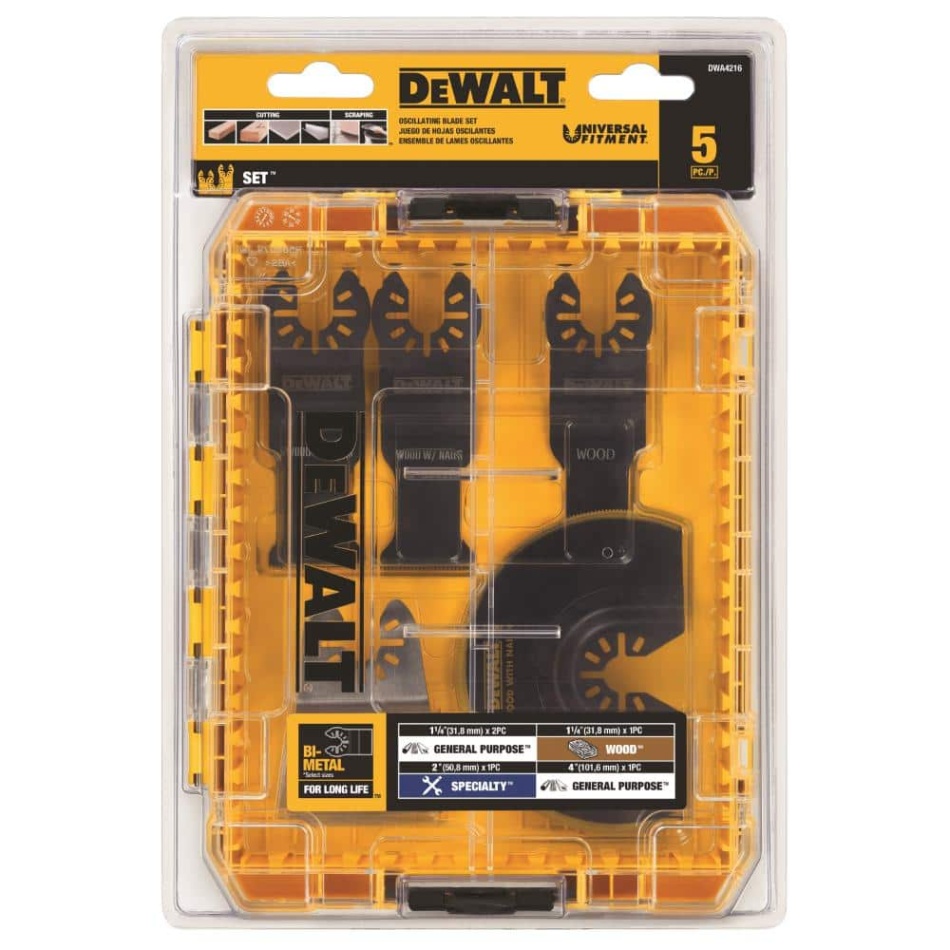 dewalt oscillating tool accessories Niche Utama Home DEWALT Oscillating Blade Set (-Piece) DWA - The Home Depot