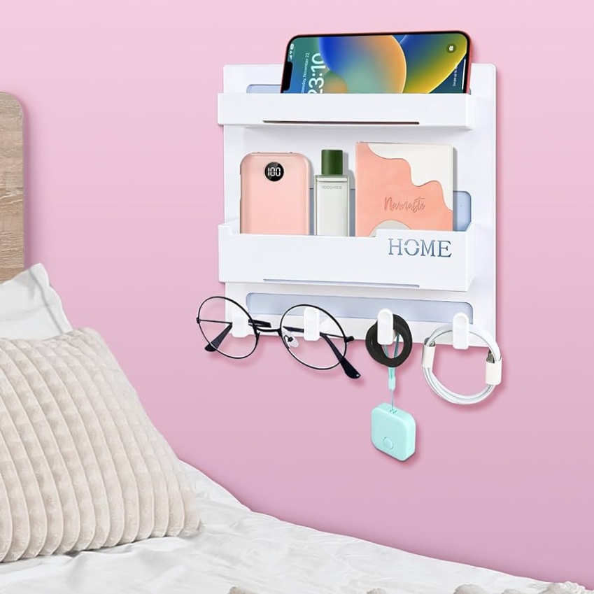 cute room accessories Niche Utama Home Floating Shelves for Bedside Shelf Accessories Organizer, Wall Mount Self  Stick On, Cute Room Decor Aesthetic, Girls Room Decor, Cool Stuff for