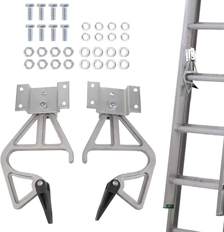 extension ladder accessories Niche Utama Home Pcs Aluminum Extension Ladder Locks, Extension Ladders for 8- Rung Lock  Kit Lock Jaw Ladder Grip, Extension Ladder Accessories for Aluminum