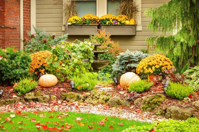 Herbst deko garten