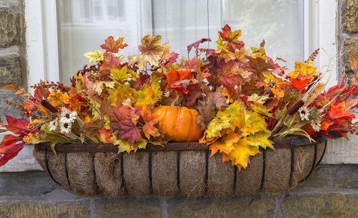 Herbst deko garten